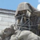 La Piedad con los andamios