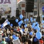 Así estaba el estrado del encuentro Sí a la Vida de 2012 en Madrid