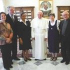 Francisco con los superiores religionos latinos