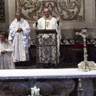 El obispo Munilla, durante la celebración de la misa de la Asunción.