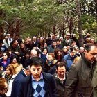 Un momento del viacrucis del año pasado: el entorno natural constituye un aliciente más.
