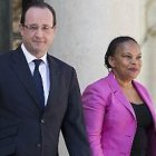 El presidente Franois Hollande y la ministra de Justicia, Christiane Taubira, principales impulsores de la ley.