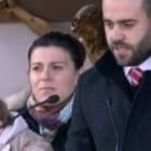 La familia García, en la Plaza de Colón de Madrid