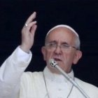 El Papa Francisco, durante el rezo del Angelus