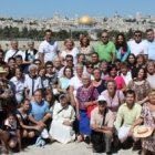 Unos peregrinos católicos en Jerusalén