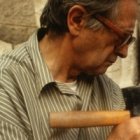 Subirachs en una foto de 1991 trabaja en sus esculturas de la Sagrada Familia