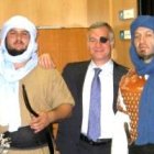 El escritor José Javier Esparza con artistas del grupo de recreación histórica Magerit