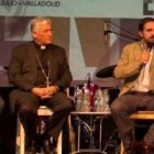 El padre Mallon, con Tote Barrera -Alpha-, el obispo Zornoza, de Cádiz, Álex Navajas de Radio María, J.Fonseca de Fe y Vida y A.Cherene de JCUM