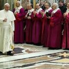 Francisco, en una audiencia a los miembros del Tribunal de la Rota.