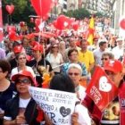 Miles de personas marcharon por las calles de Madrid, en la 5 Marcha por la Vida de Derecho a Vivir