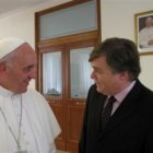 Francisco con el periodista Henrique Cymerman, muy conocido como corresponsal en Israel en prensa española