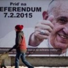 Un cartel de la campaña pro-familia en Eslovaquia