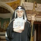 Santa Fara venerada en Polistena