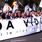 cabecera de la Manifestación Cada Vida Importa 2015, la cuarta gran marcha en menos de 13 meses
