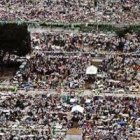 Imagen aérea de la multitudinaria misa del Papa Francisco en Manila