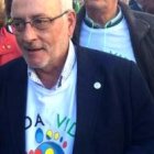 Benigno Blanco, en la manifestación Cada Vida Importa 2015, con la camiseta de la convocatoria