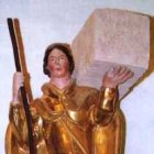 San Benezet con la piedra.