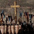 Los cruzados rumbo a su derrota en la película de El Reino de los Cielos, de Ridley Scott... los cristianos aparecen como toscos a medio civilizar