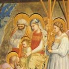 Un detalle del cuadro de Giotto de la Adoración de los Magos al Niño Jesús