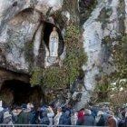 La Gruta de Lourdes en febrero de 2015, más sencilla que en otros años, debido a unas obras