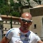 Jorge de Vicente en el santuario de Montserrat, uno de los cinco santuarios marianos visitados en su exigente ruta de montaña.