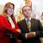Susana Díaz, presidenta de la Junta de Andalucía, y su consejero de Turismo, Rafael Rodríguez.