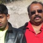 Bosco Pereira con su mujer e hijos - fue un alcohólico que lo perdió todo, pero hoy, con el rosario, ayuda a muchos a dejar el alcohol