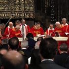 La catedral de Gerona se llenó para los actos de la beatificación, seguidos por cientos de personas fuera de ella.