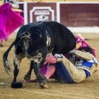 El torero Rivera Ordóñez es corneado en Huesca