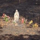 Imagen de la Virgen intacta en la base militar de El Goloso (Madrid)