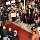 El patriarca Sako lideró una protesta a la que se adhirieron otros grupos cristianos y musulmanes.