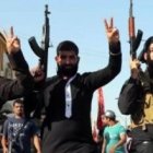 Yihadistas del Estado Islámico celebrando la toma de la ciudad de Mosúl (Irak)