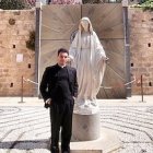 Tony Amato, en la basílica de la Anunciación de Nazaret.