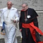 El cardenal Sistach con el Papa Francisco el pasado 10 de octubre de 2015, al iniciarse el Sínodo de la Familia