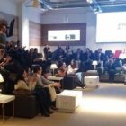 Un detalle de la presentación de la campaña AtreveteBuscar.com y sus vídeos con las grandes preguntas