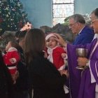 Escena de adviento, a punto de llegar la Navidad, en la parroquia católica de Gaza