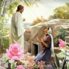 Jesús, resucitado, se apareces a María Magdalena.