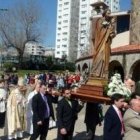 Procesión de San José en la parroquia gallega de Campolongo - la fiesta del santo hay años que es día laborable en la región