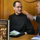 Santiago Cantera, historiador y benedictino, en una de las presentaciones de su libro, clave para entender los sucesos de 585-589.