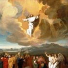 Los bendijo y se separó de ellos.