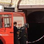 Los bomberos acudieron a la iglesia de Fontellas