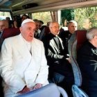 El Papa, a su regreso de los ejercicios espirituales de cuatro días que siguió con la Curia.