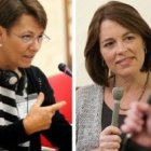 La hispano-mexicana Leticia Soberón -izquierda- y la norteamericana Kim Daniels, nuevos miembros de la Secretaría de Comunicación del Vaticano