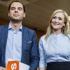 Ignacio Aguado, portavoz de Ciudadanos en la Asamblea de Madrid, y Cristina Cifuentes, del PP, presidenta de la Comunidad de Madrid.