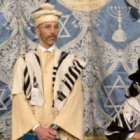 Francisco con las autoridades judías italianas en su primera visita a la Sinagoga Mayor de Roma