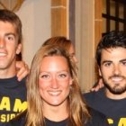 Los palistas Saúl Craviotto, Sete Benavides, Paco Cubelos y Javier Hernanz junto a la nadadora Mireia Belmonte en la Gala del deporte organizada por la UCAM.