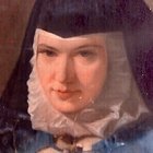 Sor Patrocinio a los 46 años (convento de Concepcionistas Franciscanas de Torrelaguna). El cuadro fue apuñalado por milicianos frentepopulistas durante la Guerra Civil.