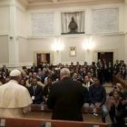 El Papa Francisco se dirige a los futbolistas del Partido por la Paz