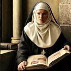 Santa Hildegarda de Bingen, interpretada por Barbara Sukowa en la película Visión (2009), de Margarethe von Trotta.