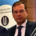 Alberto San Juan, en un momento del acto con las familias numerosas.